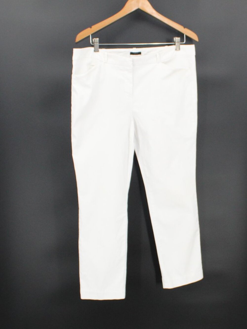 WORTHINGTON Stretch Ankle Pants White Sz 14 Casual Stylish Crop - Picture 1 of 3